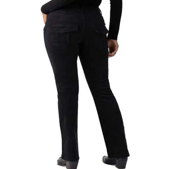 129$ Sanctuary Hayden Bootcut Leg Velvet Pants Mid-Rise Women's Size 29X35 Black - Picture 3 of 4